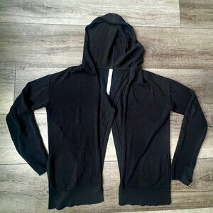 Lululemon Still Movement Open Split Back Hooded Knit Cardigan Yoga Athleisure